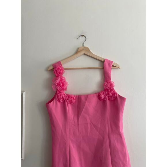 ELLIATT Trompe Hot Pink 3D Floral Mini Dress Size XL - Picture 4 of 9